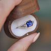 Custom East West Sapphire and Pear Trio Ring