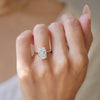 Custom Elongated Cushion Engraved Solitaire