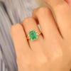 Custom Natural Emerald Split Shank Solitaire