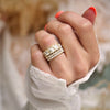 Custom Jumbo French Cut Diamond Line Ring