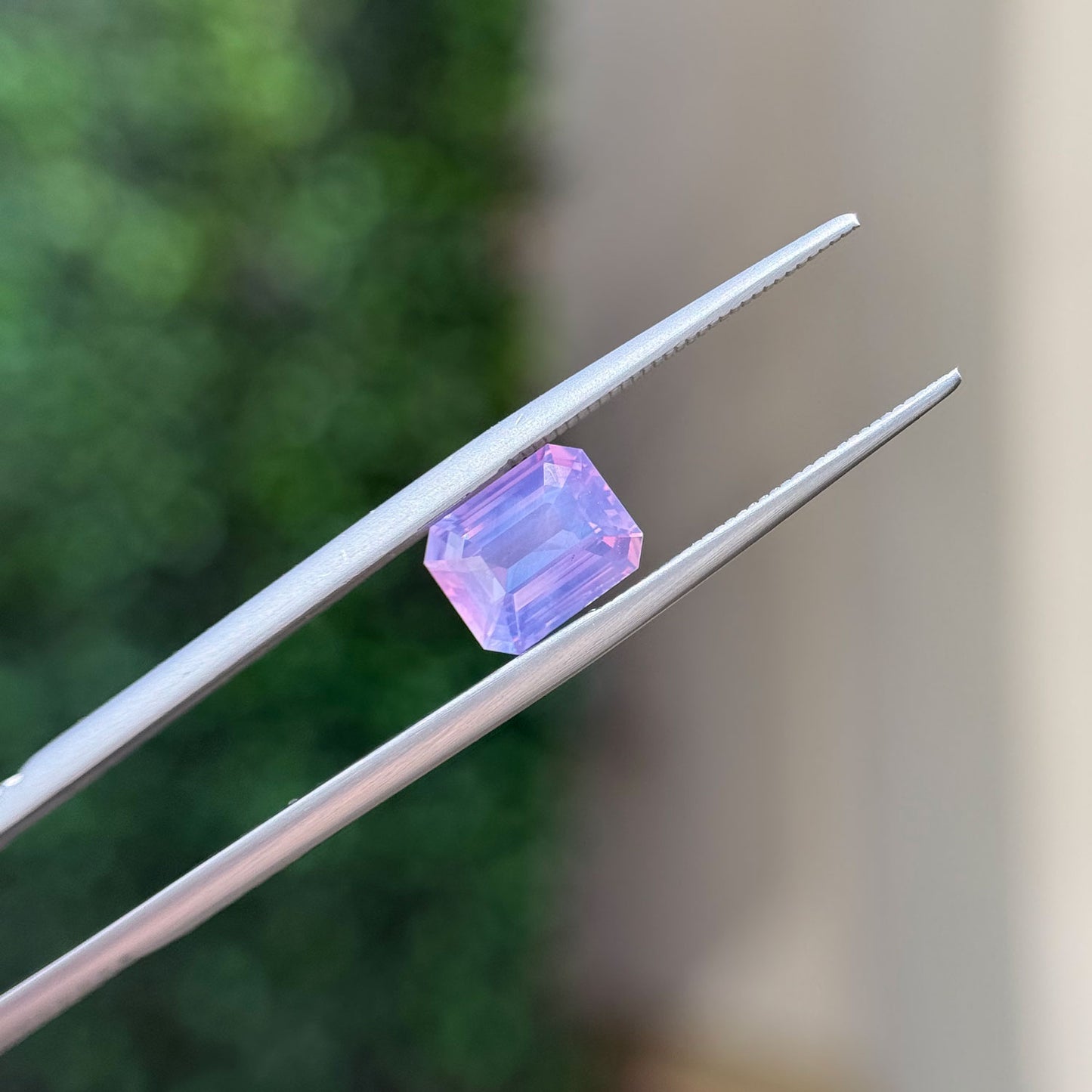 2.70 Emerald Cut Opalescent Purple Sapphire