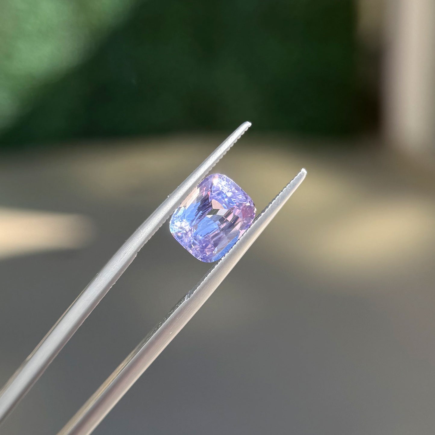 3.62 Cushion Cut Lavender Sapphire