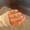 French Cut Diamond Line Ring