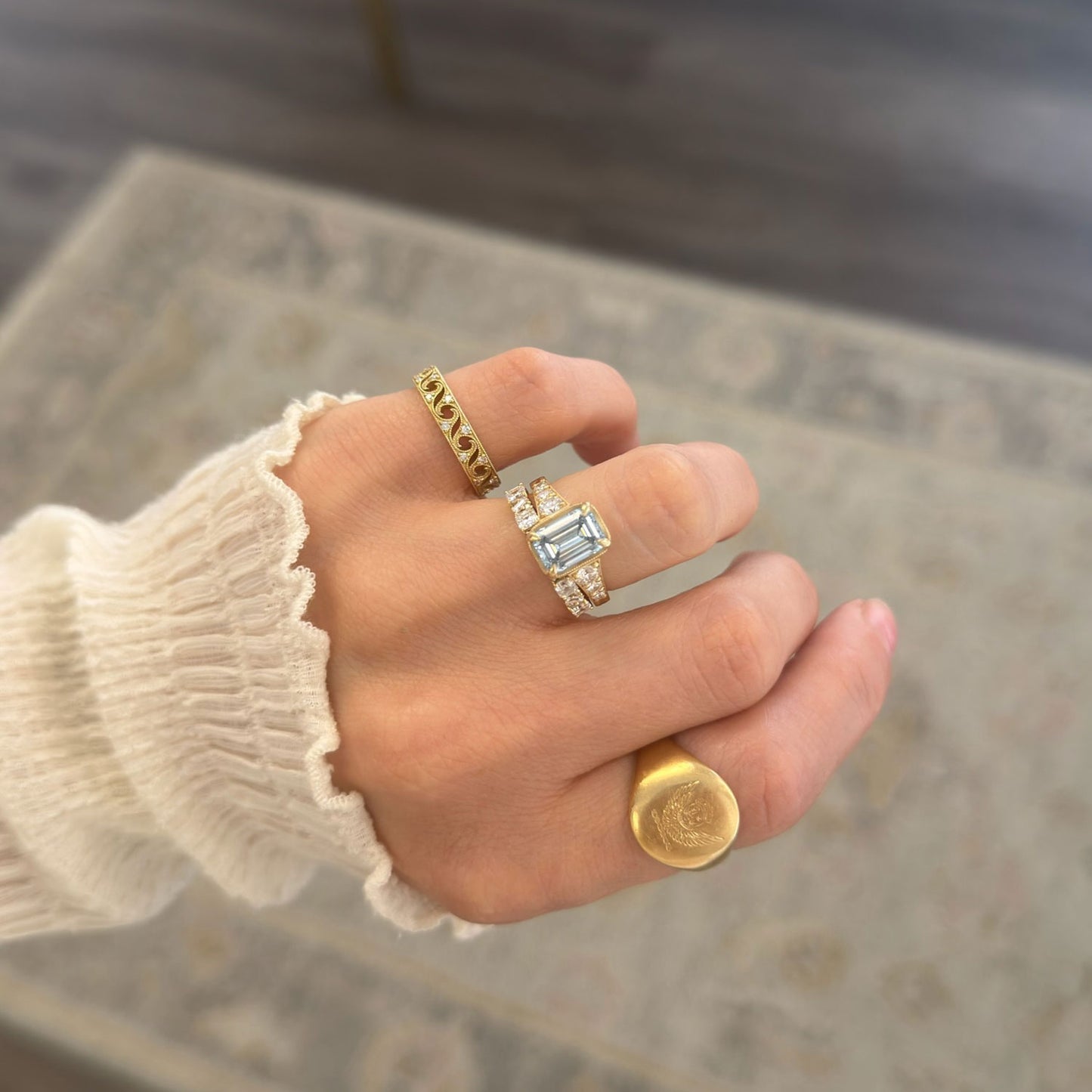 Wave Diamond Ring