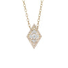 Large Kite Shape Oval Brilliant Cut Diamond Necklace