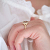 Light Grey Green Sapphire Split Shank Solitaire