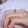 Luxe 5mm Cornflower Blue Sapphire Notched Deco Band