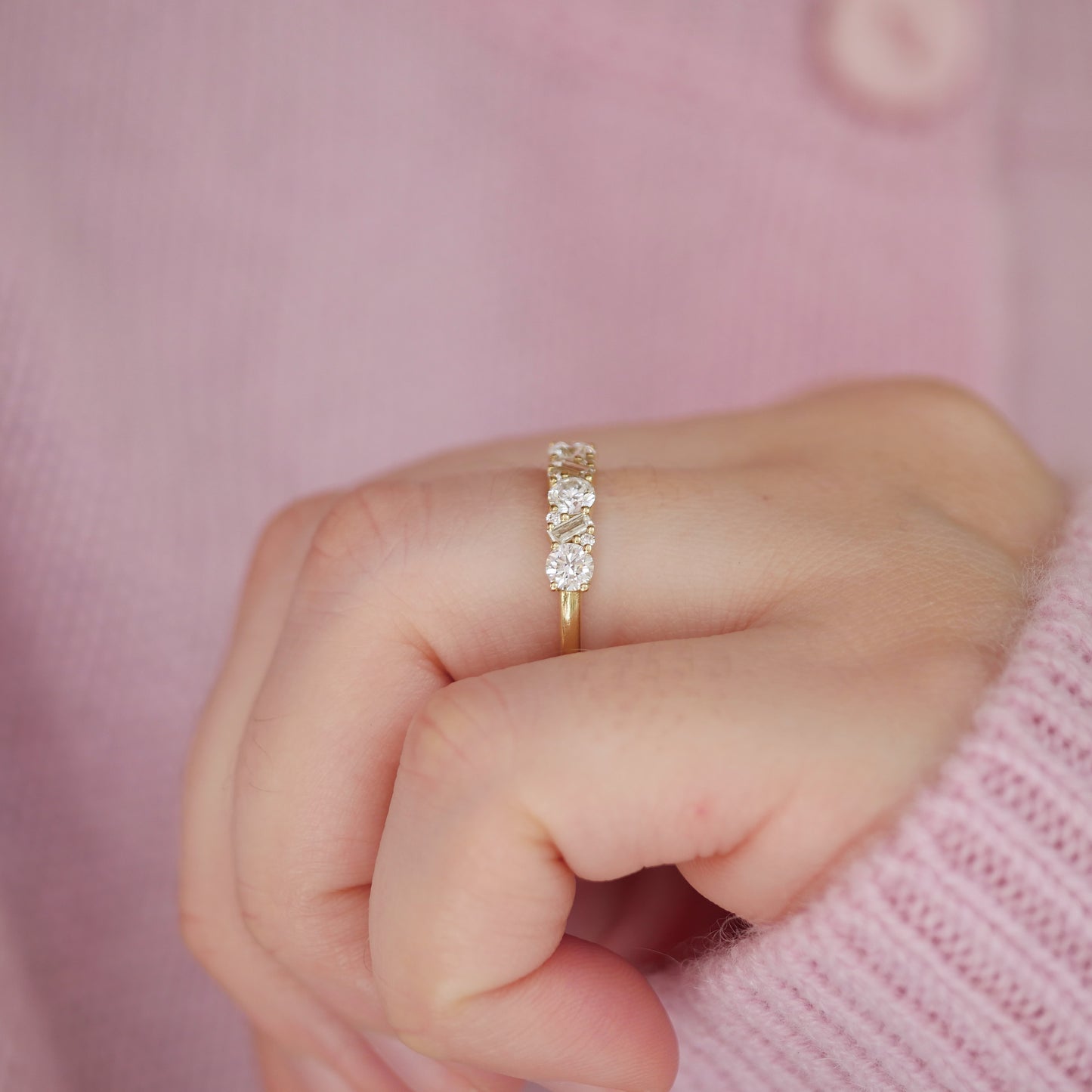 Luxe Diamond Mosaic Confetti Band