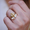 Luxe Marquise Mosaic Cuff Ring