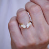 Luxe Round Mosaic Cuff Ring