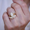 Luxe Round Mosaic Cuff Ring