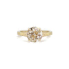 Moonflower Round Champagne Diamond Ring
