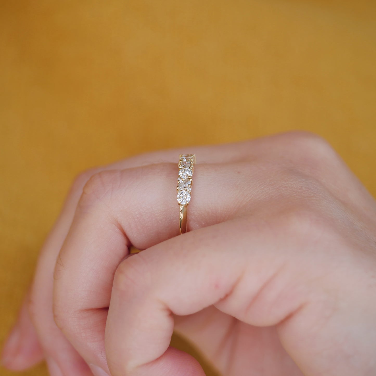 Marquise Diamond Mosaic Confetti Band