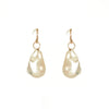 Medium Baroque Pearl & Gold Hoop Earrings