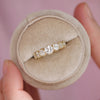 Old European Cut Diamond Line Ring