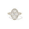 Oval Shape Ballerina Round Diamond Mosaic Ring