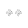 Deco Petal Diamond Stud Earrings