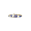 Custom Blue Sapphire and Diamond Firework Band