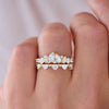 Half Moon Lace Diamond Mosaic Band