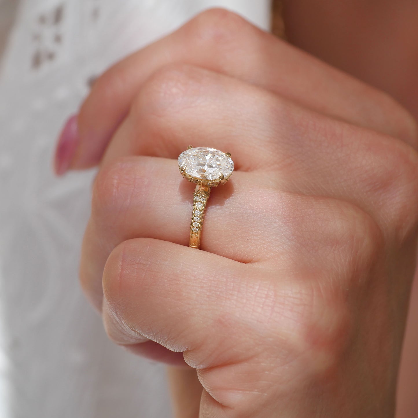 Starfall Oval Cut Diamond Ring