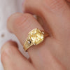 Nightbloom Antique Cushion Cut Yellow Sapphire Ring