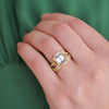 Light Grey Green Sapphire Split Shank Solitaire