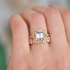 Light Grey Green Sapphire Split Shank Solitaire