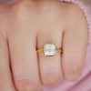 Split Shank Asscher Cut Lab Diamond Solitaire