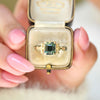 Custom Victorian Inspired Green Sapphire Engagement Ring