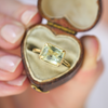 Split Shank Green Radiant Solitaire