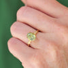 Oval Opalescent Green Sapphire Wild Vine Ring