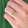 Oval Opalescent Green Sapphire Wild Vine Ring