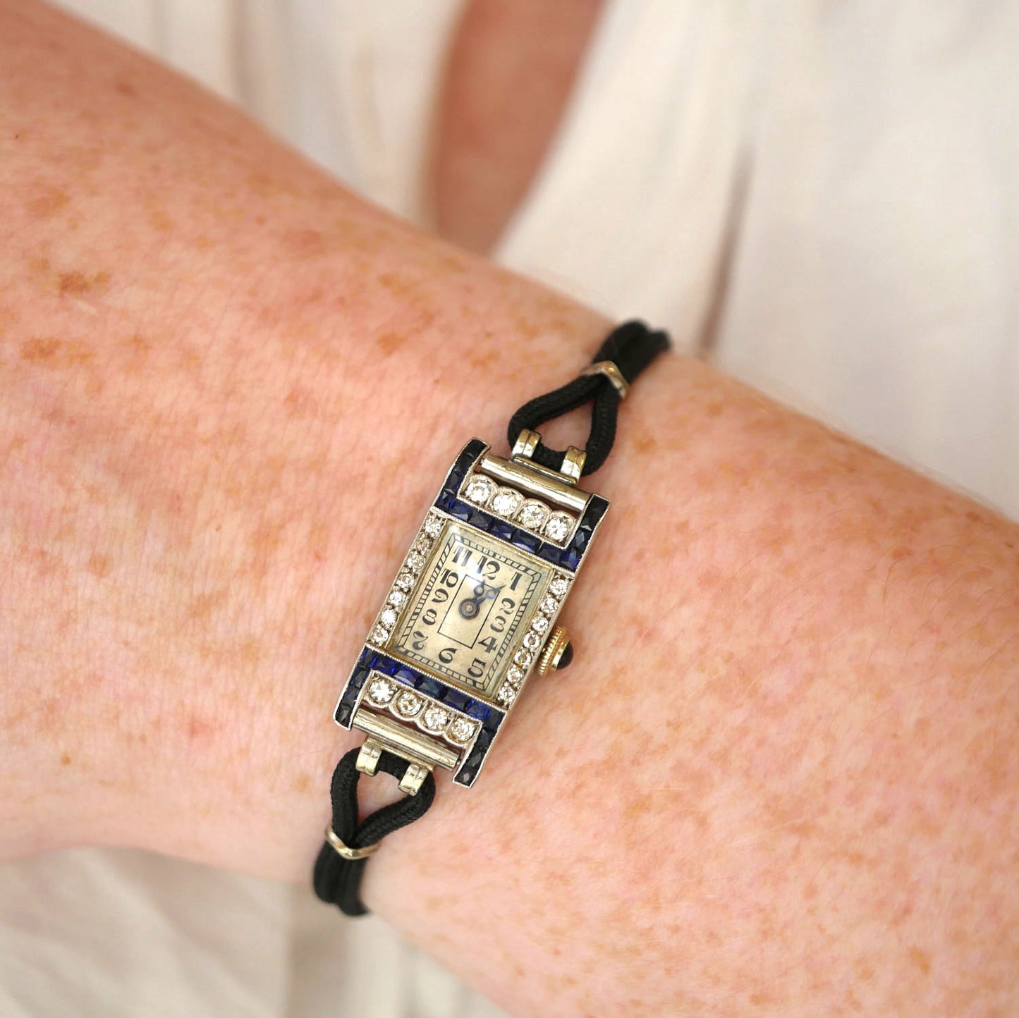 Antique Diamond and Sapphire Watch