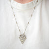 Antique Diamond Bow Pendant Necklace