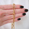 14K Gold Paperclip Link Necklace