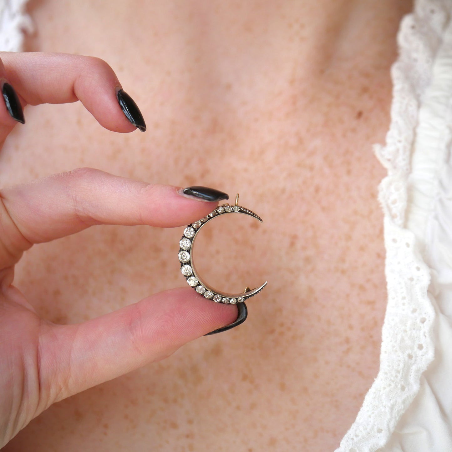 Antique Victorian Crescent Pendant