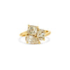 Pear and Cushion Trio Ring