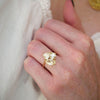 Trillion Oval and Cushion Trio Ring