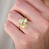 Trillion Oval and Cushion Trio Ring