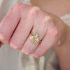 Pear and Cushion Trio Ring