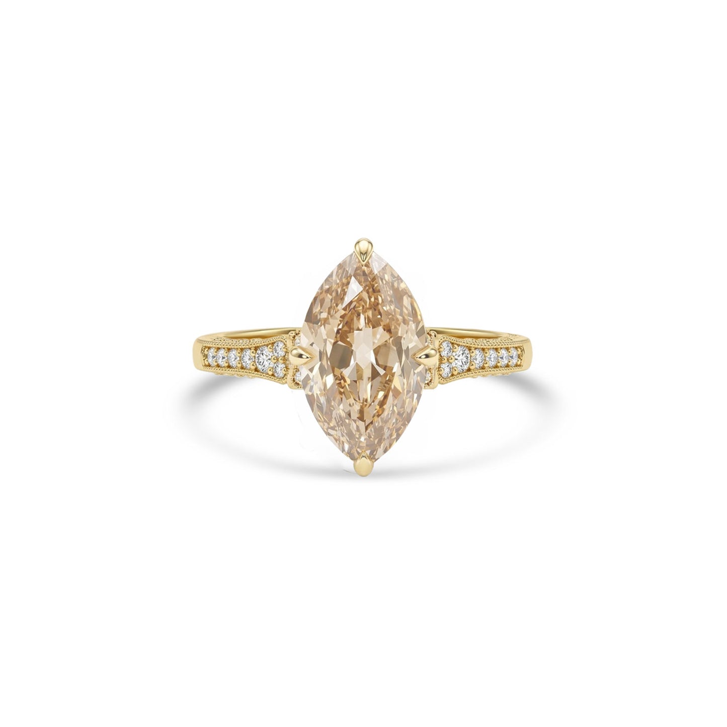 Starfall Champagne Marquise Diamond Ring