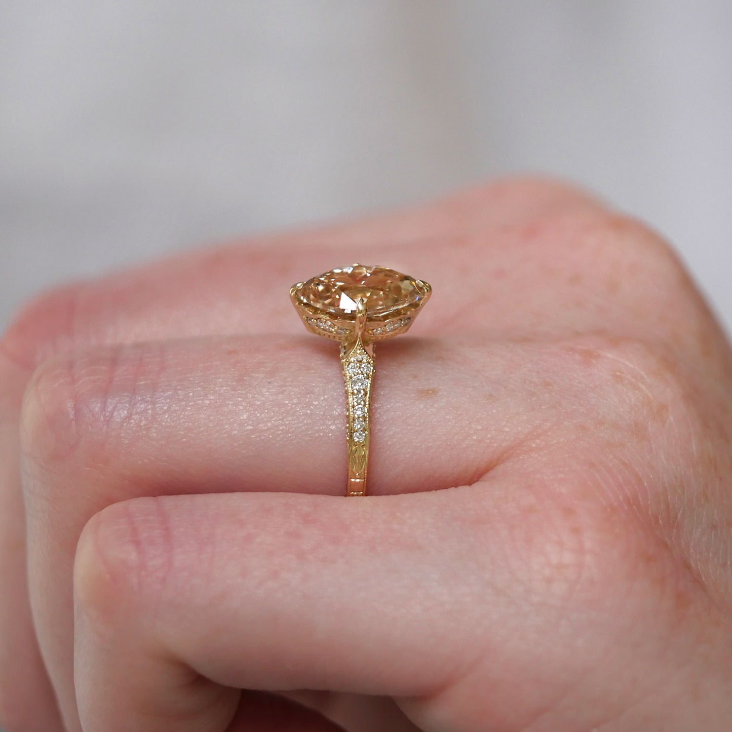 Starfall Champagne Marquise Diamond Ring