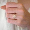 Moonflower Round Champagne Diamond Ring