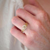 Moonflower Round Champagne Diamond Ring