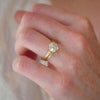 Moonflower Round Champagne Diamond Ring