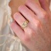 Plumeria Champagne Emerald Cut Diamond Ring