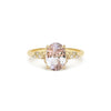 Peach/Pink Sapphire Wild Vine Diamond Ring