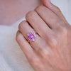 Opalescent Pink Sapphire Cluster Ring