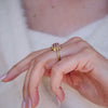 Opalescent Pink Sapphire Cluster Ring