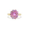 Opalescent Pink Sapphire Cluster Ring